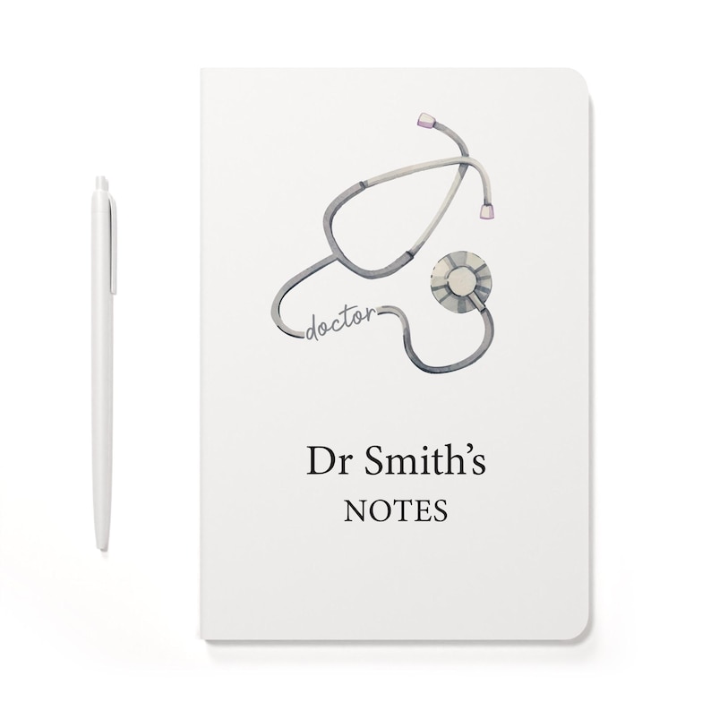 Personalised Doctor Notebook Gift, Student Doctor Graduation A5 Notepad image 2