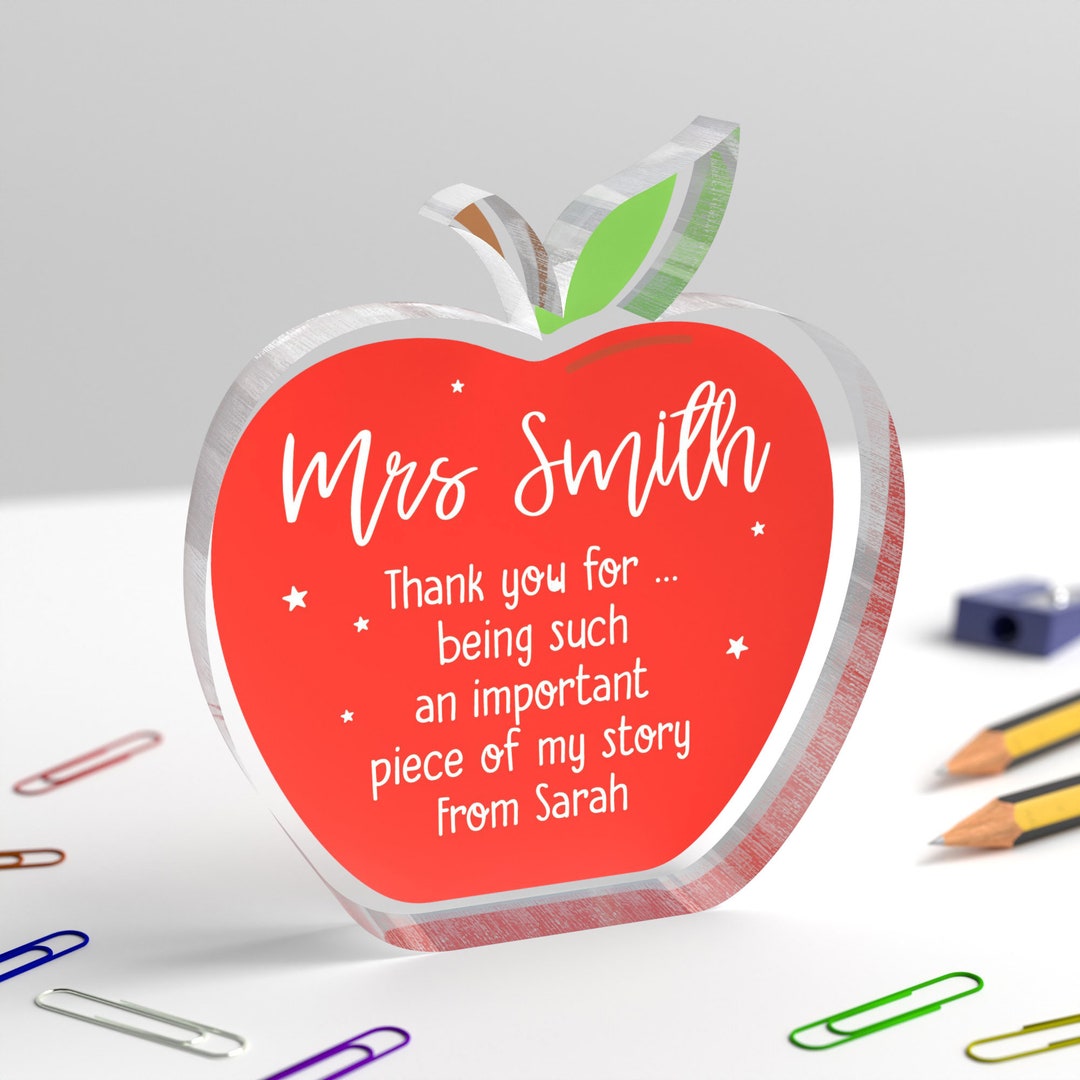 Personalised Thank You Teacher Teacher Apple Gift Teacher Assistant, TA