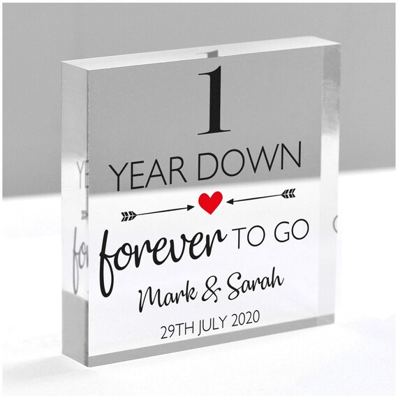 1 Year Anniversary Gift Boyfriend Him, Personalised 1st