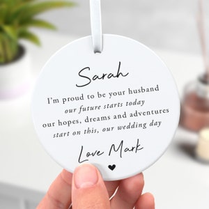 My Bride On Our Wedding Day Gift, Bride Gift From Groom, Ceramic Heart, Wedding Day Gift, Wedding Morning Gift, With Gift Bag