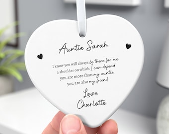 Auntie Gift, Personalised Auntie Keepsake, Auntie's Birthday, Present For Auntie, Mothers Day Gift, Auntie Christmas, With Gift Bag