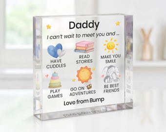 Daddy To Be Fathers Day Gifts | Personalised Dad Gift From Bump With Grey Bag