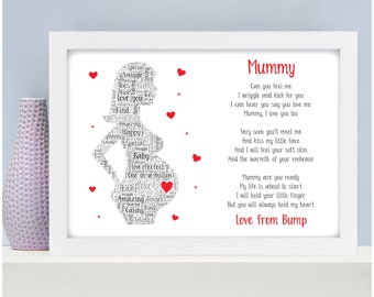 Mummy Gifts from Bump - Personalised Mummy To Be Gifts - Birthday, Christmas Gifts from Baby Bump - Mothers Day Gifts from Bump - Bump Gifts