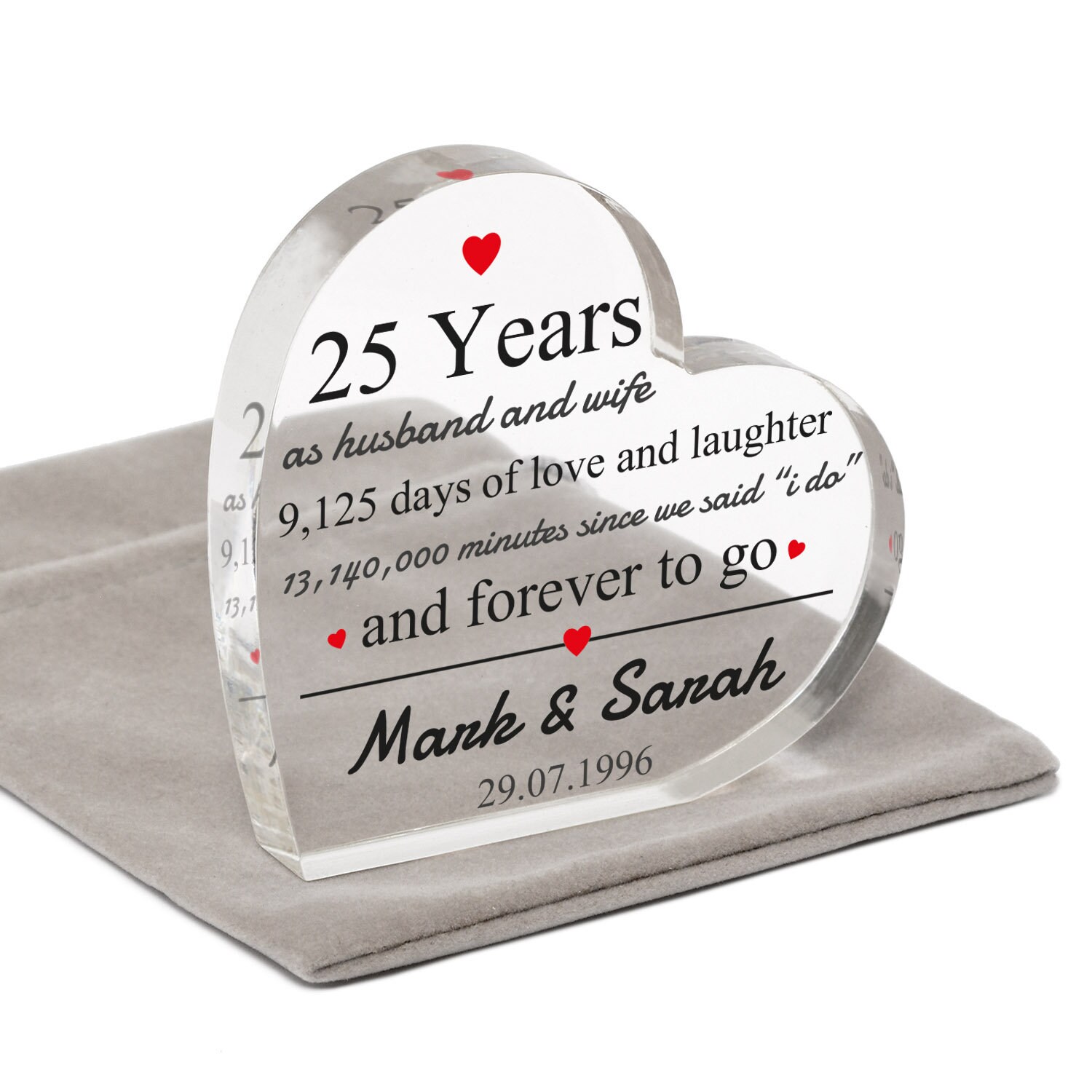 25th Wedding Anniversary Personalised 25th Anniversary Gift Etsy UK