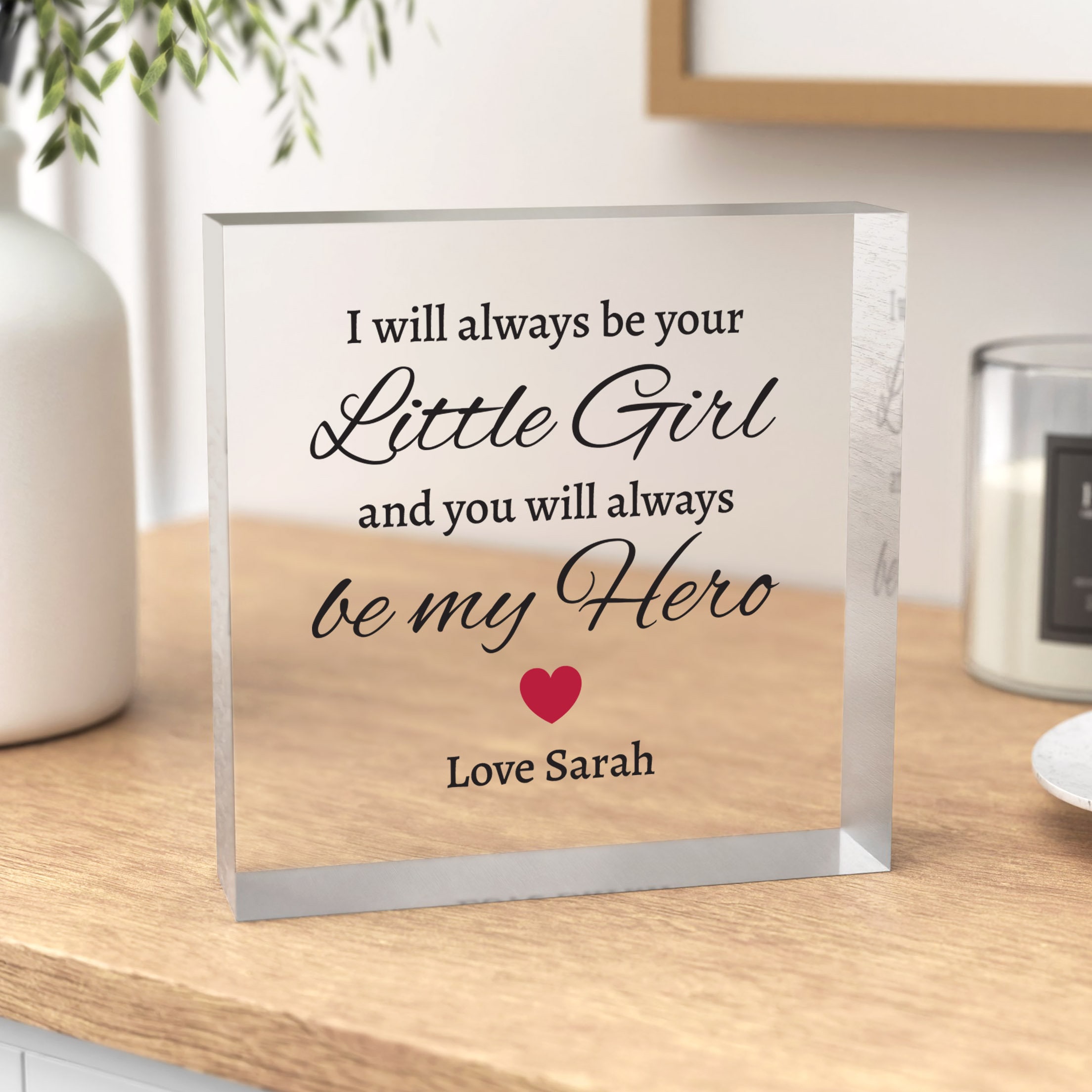 Llavero Con Texto En Inglés "I Will Always Be Your Little Girl Boy