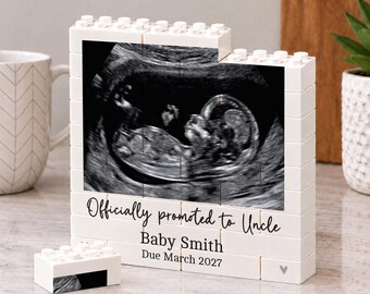 Uncle Pregnancy Announcement Gift, Personalised Uncle To Be Baby Scan Photo