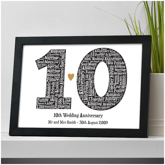 10 Years Wedding Anniversary Gift For Her, Wife Since 2009 10 Years Wedding Anniversary Gift For Her, Wife Since 2009