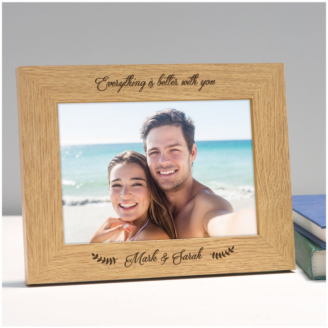 Personalised Couples Photo Frame Gifts Anniversary Wedding Engagement