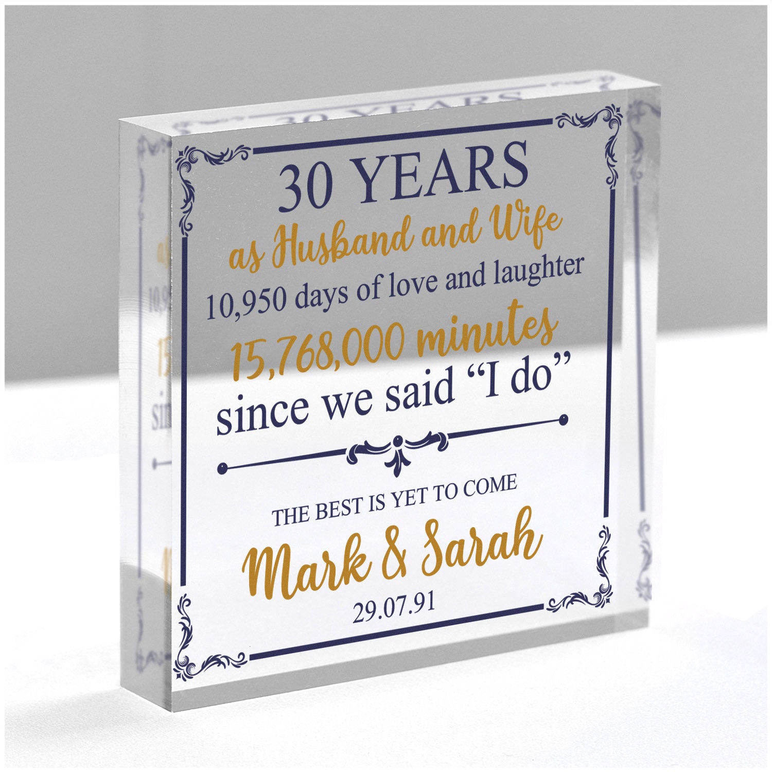Anniversary Card 30 Wedding Anniversary Gift For Husband 30th