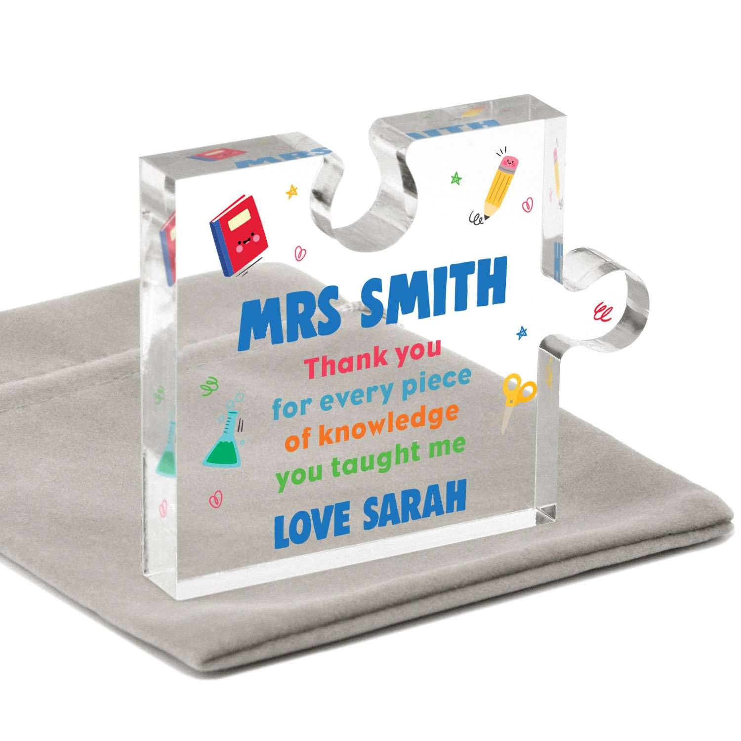 Teacher Puzzle Piece Personalised Teacher Thank You Gift Etsy UK