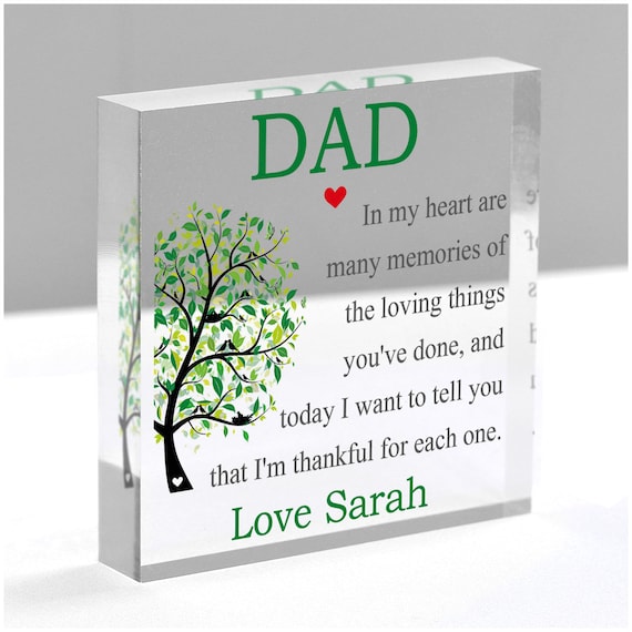 Dad Gift, Personalised Thank You Dad Gifts, Fathers Day Gift for