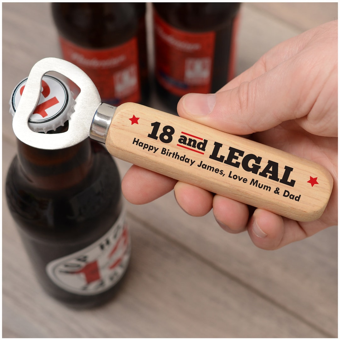 Personalised 18th Birthday Gifts for Boys, Wooden Bottle Opener Etsy UK — free download