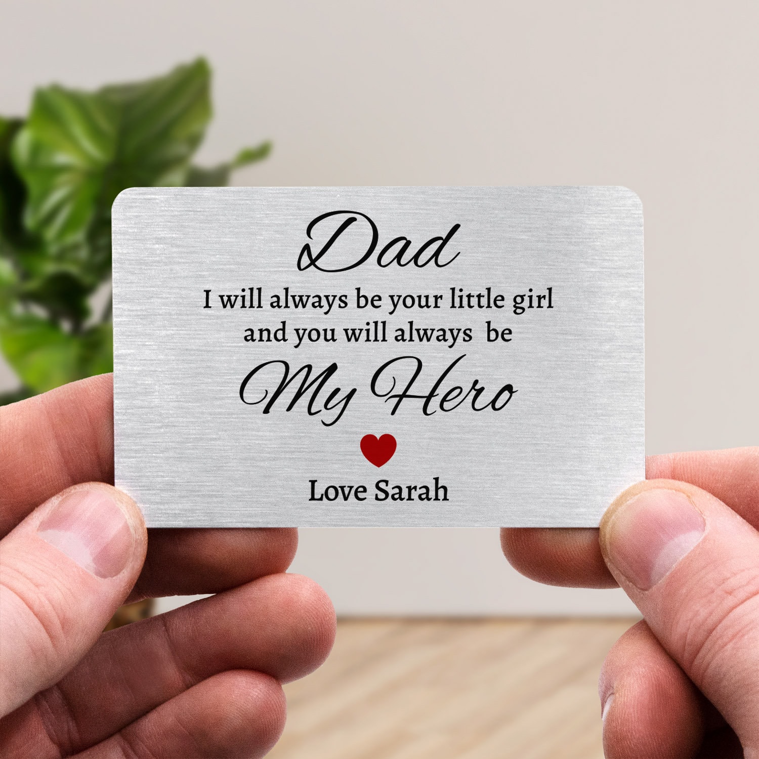 Father In Law Wallet Card - Emotional Gift From Daughter In Law With Special Message