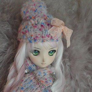 Tsukifly Winter Colors knitted Hat & Scarf Set image 2