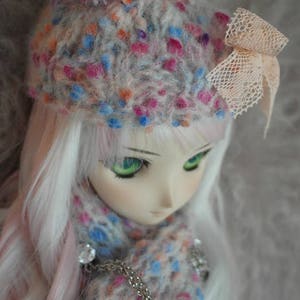 Tsukifly Winter Colors knitted Hat & Scarf Set image 1