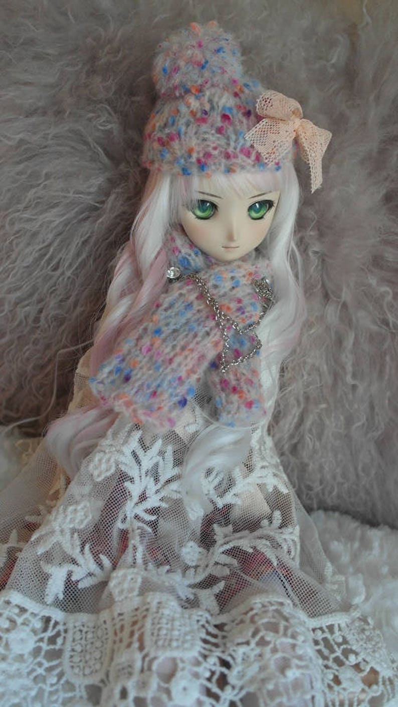 Tsukifly Winter Colors knitted Hat & Scarf Set image 2