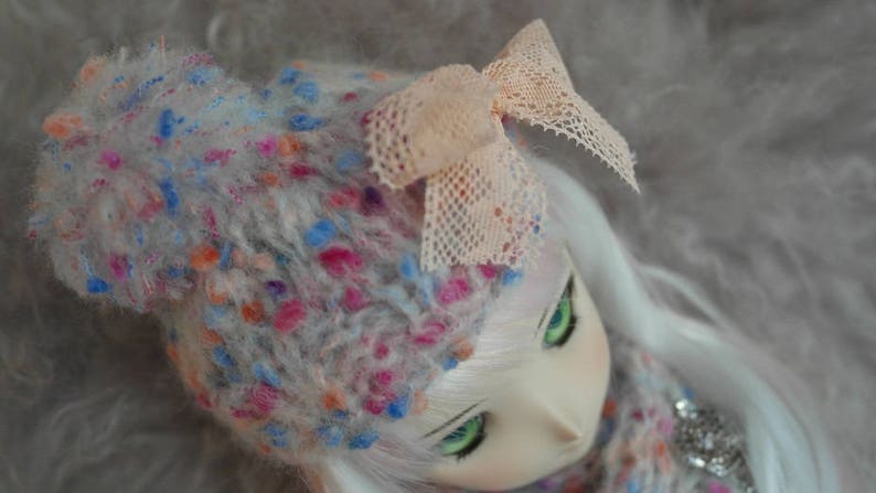 Tsukifly Winter Colors knitted Hat & Scarf Set image 5