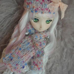 Tsukifly Winter Colors knitted Hat & Scarf Set image 3