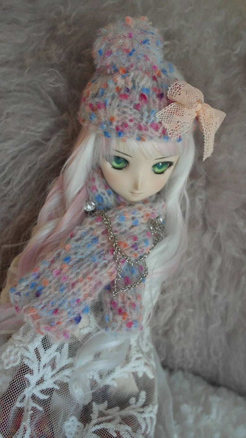 Tsukifly Winter Colors knitted Hat & Scarf Set image 3