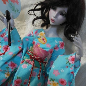 Tsukifly Lillycat Long Kimono with Obi and headpiece