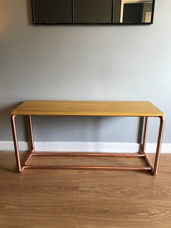 Handmade Copper Pipe Coffee Side Table - Copper Pipe Coffee Table Handmade Copper Pipe Coffee Side Table - Copper Pipe Coffee Table