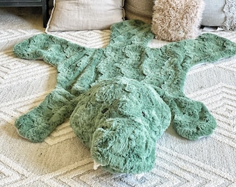 T-Rex Dinosaur Rug in Faux Fur for Dino Nursery Decor
