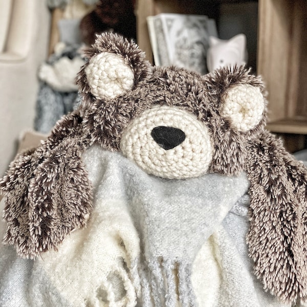 Small Brown Frosted Bear Rug Blanket
