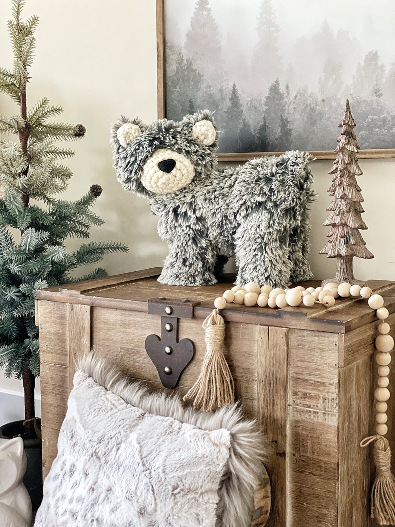Woodland Animal Plush Bear Decoration for Nursery Decor stuffed creature ClaraLoo image 4