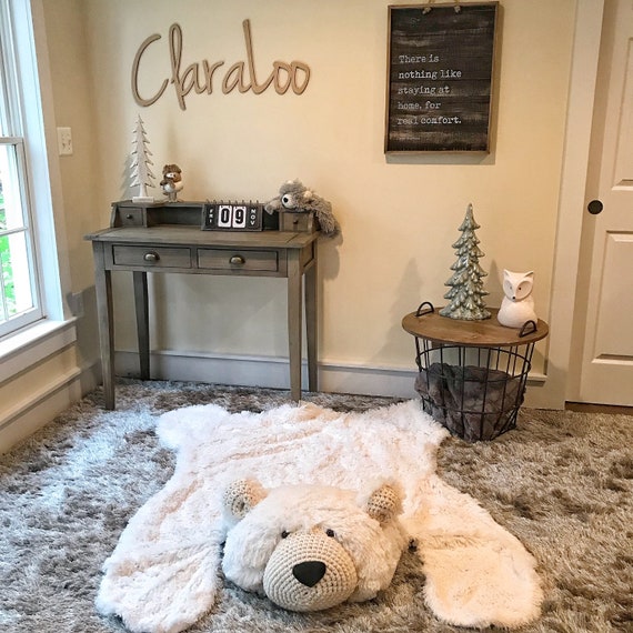 Grosse Nerz Eisbar Teppich Claraloo Etsy