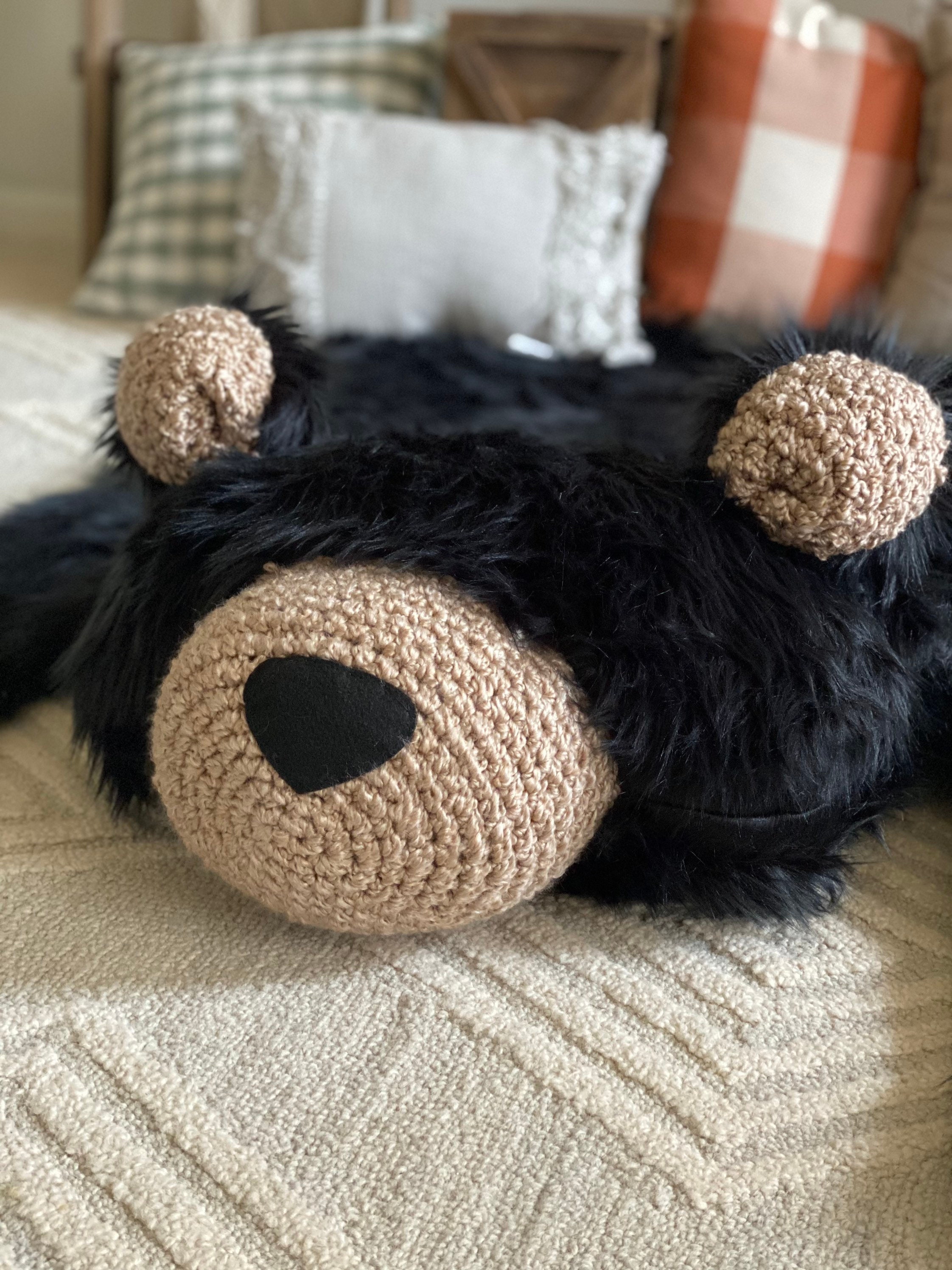 EXTRA LARGE Black Grizzly Bear Rug - Etsy