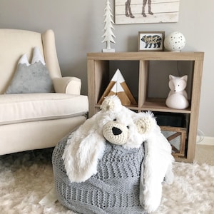 White Polar Bear Rug in Faux Fur for Mountain Nursery