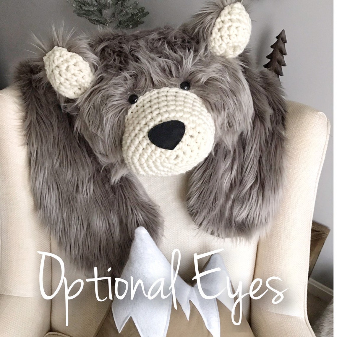 Regular Size Grey Grizzly Bear Rug Nursery Decor by Claraloo | Etsy UK