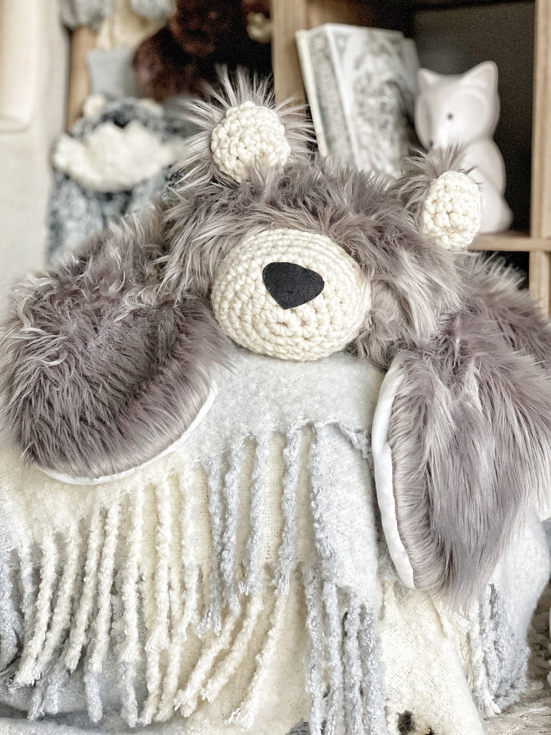 Small Grey Grizzly Bear Rug Woodland Nursery - Etsy Australia