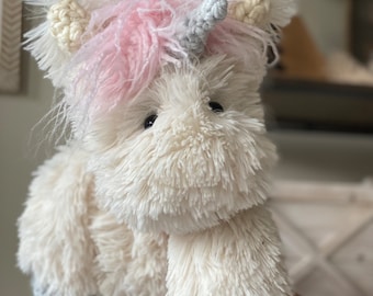 Unicorn Plush - stuffed unicorn crochet - ClaraLoo