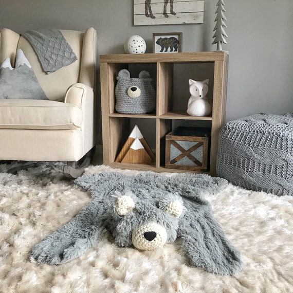 Bar Teppich Decke Kleine Grau Minky Bar Plusch Wald Etsy