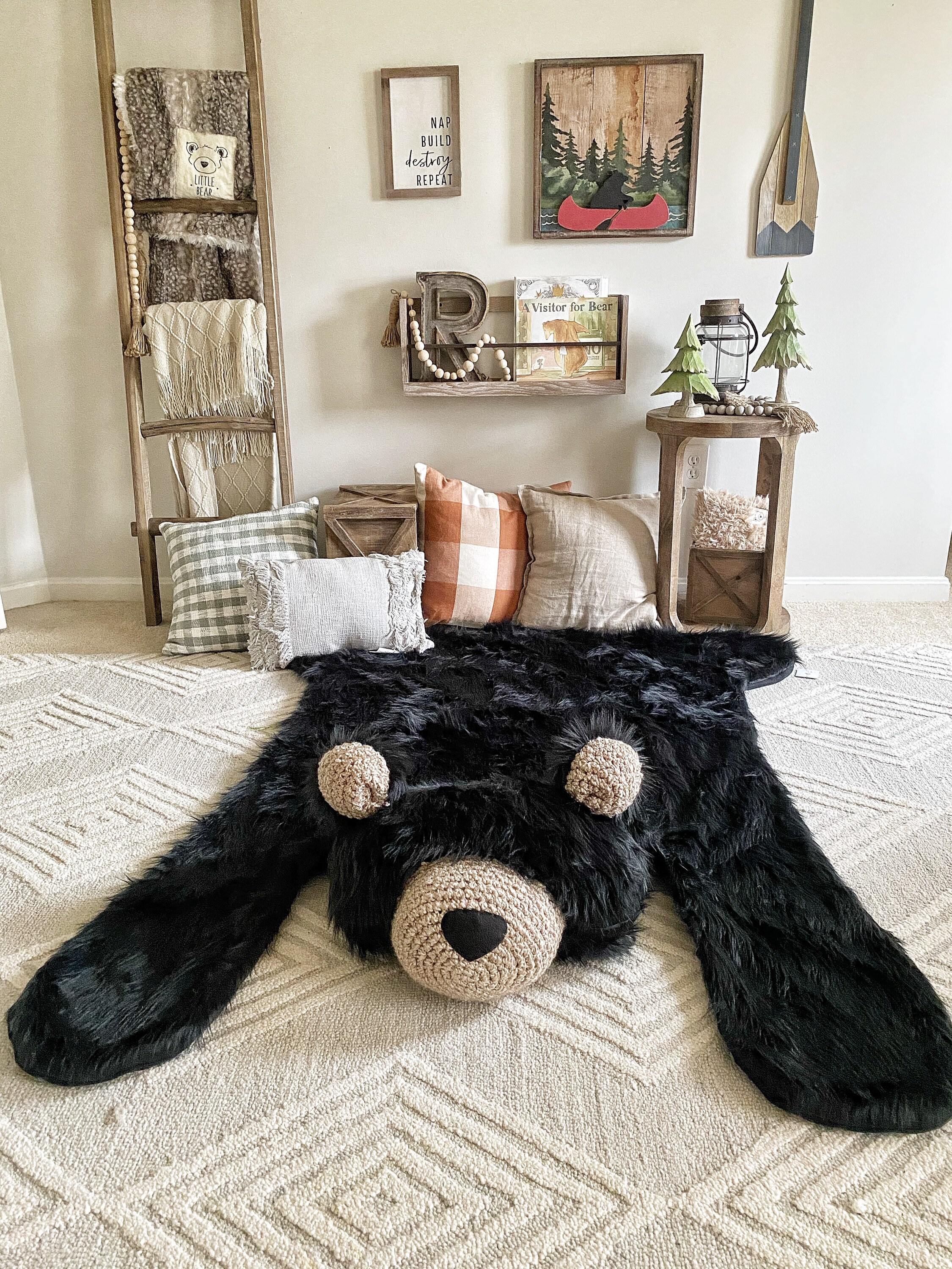 EXTRA LARGE Black Grizzly Bear Rug - Etsy