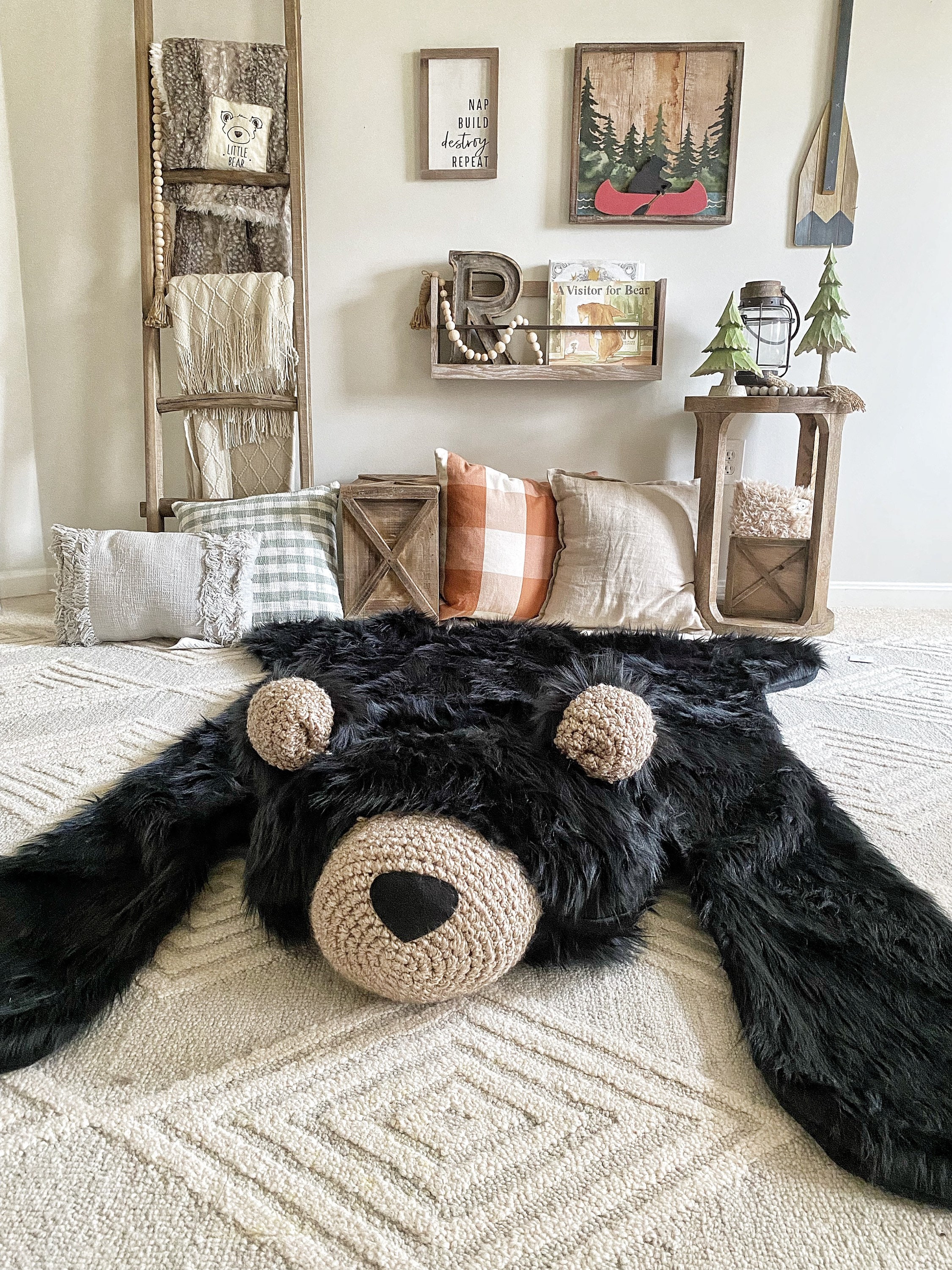 Etsy bear cheap rug nursery