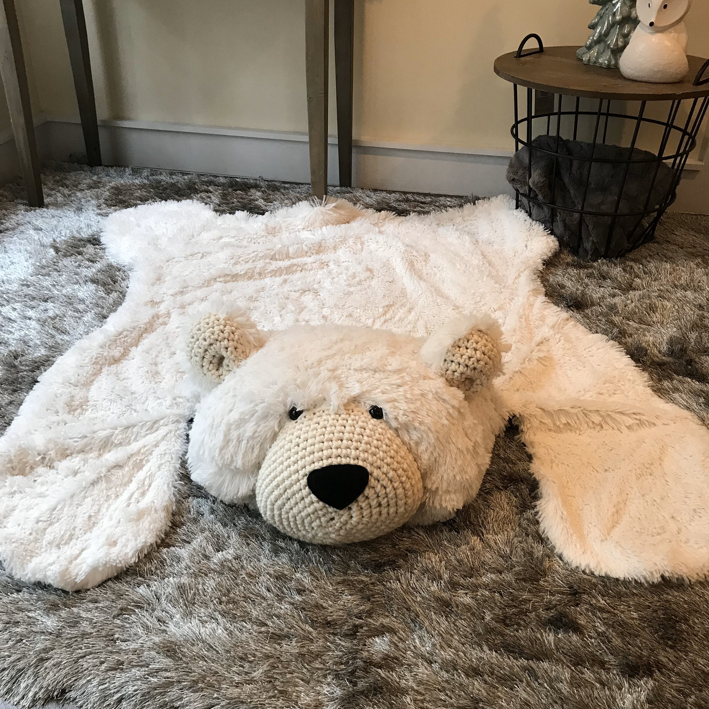 Large Mink Polar Bear Rug ClaraLoo Etsy