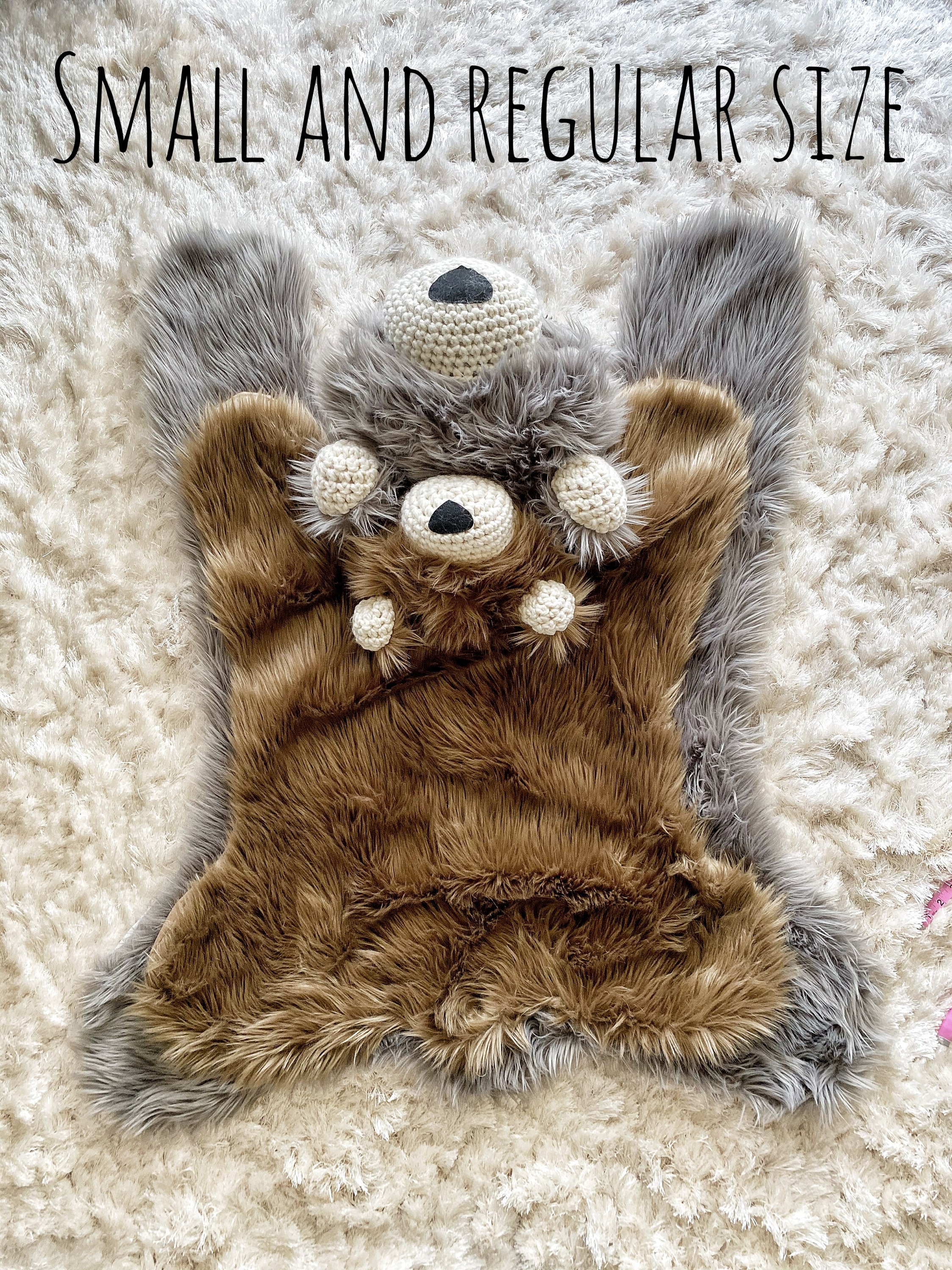 Nursery Bear Rug Regular Size Grey Frosted Minky Decorative - Etsy