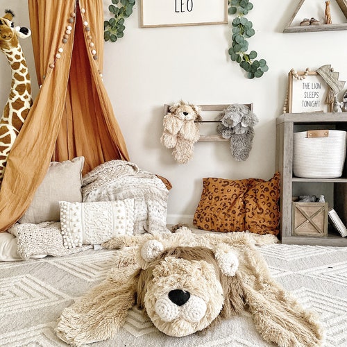 Lion Rug Nursery Faux Fur Rug Safari Nursery Decor Baby Boy Etsy