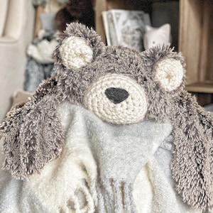 Brown Bear Rug with Faux Fur for Woodland Nursery Decor
