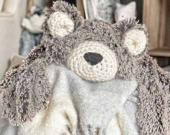 Brown Bear Rug with Faux Fur for Woodland Nursery Decor