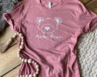 Mama Bear Shirt • Mauve T-Shirt • ClaraLoo Bear