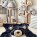 Regular Black Grizzly Bear Rug / Faux Bear Rug / woodland nursery / Baby room decor / animal play mat 