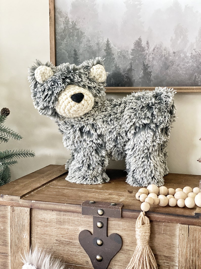 Woodland Animal Plush Bear Decoration for Nursery Decor stuffed creature ClaraLoo image 3