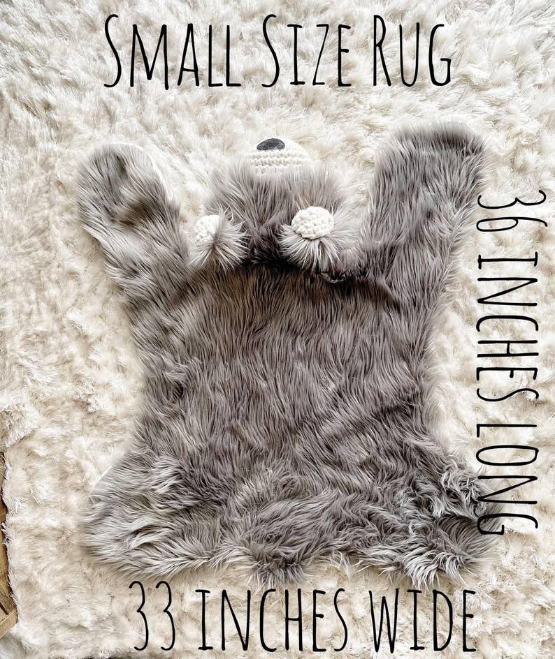 Small Grey Grizzly Bear Rug Woodland Nursery - Etsy Australia