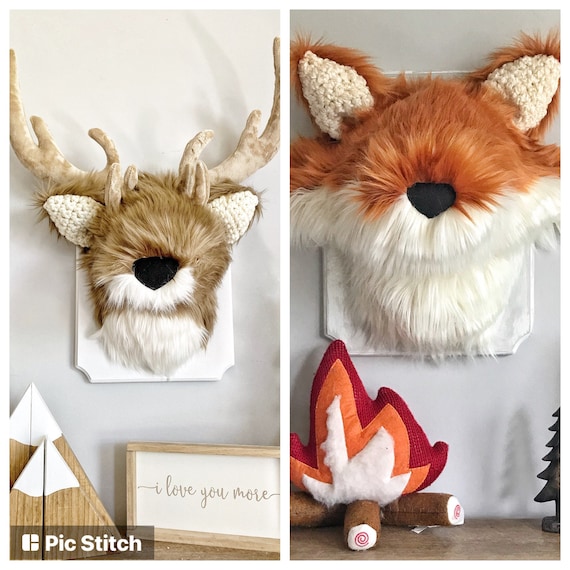 Stuffed deer head for nursery hotsell