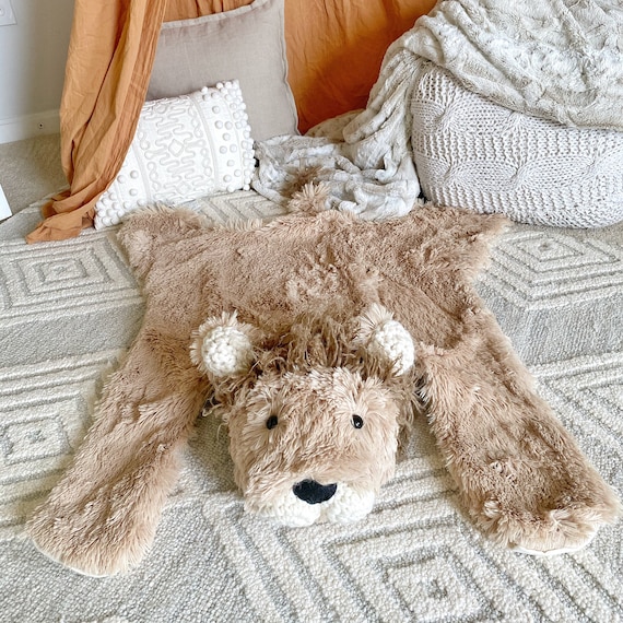Small Size Lion Rug Safari Nursery Decor Animal Rug Claraloo Etsy