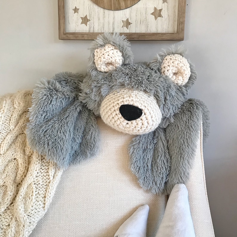 Bear Rug Nursery Regular Size Grey Minky Mountain Nursery Etsy