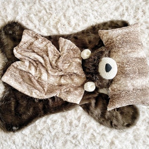 Brown Fawn Minky Little Bear Nursery Blanket ClaraLoo image 3